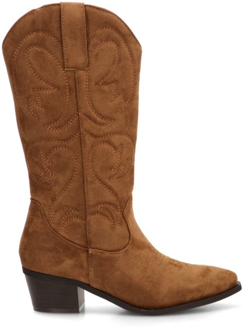 Bota campero mujer tacón medio - etika - Kiabi