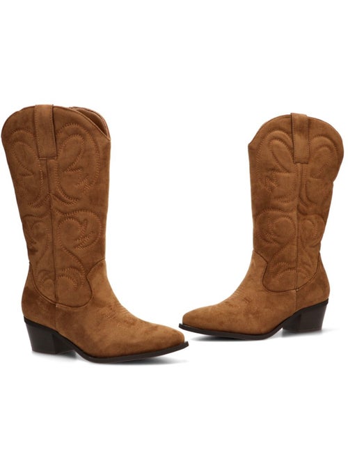 Bota campero mujer tacón medio - etika - Kiabi