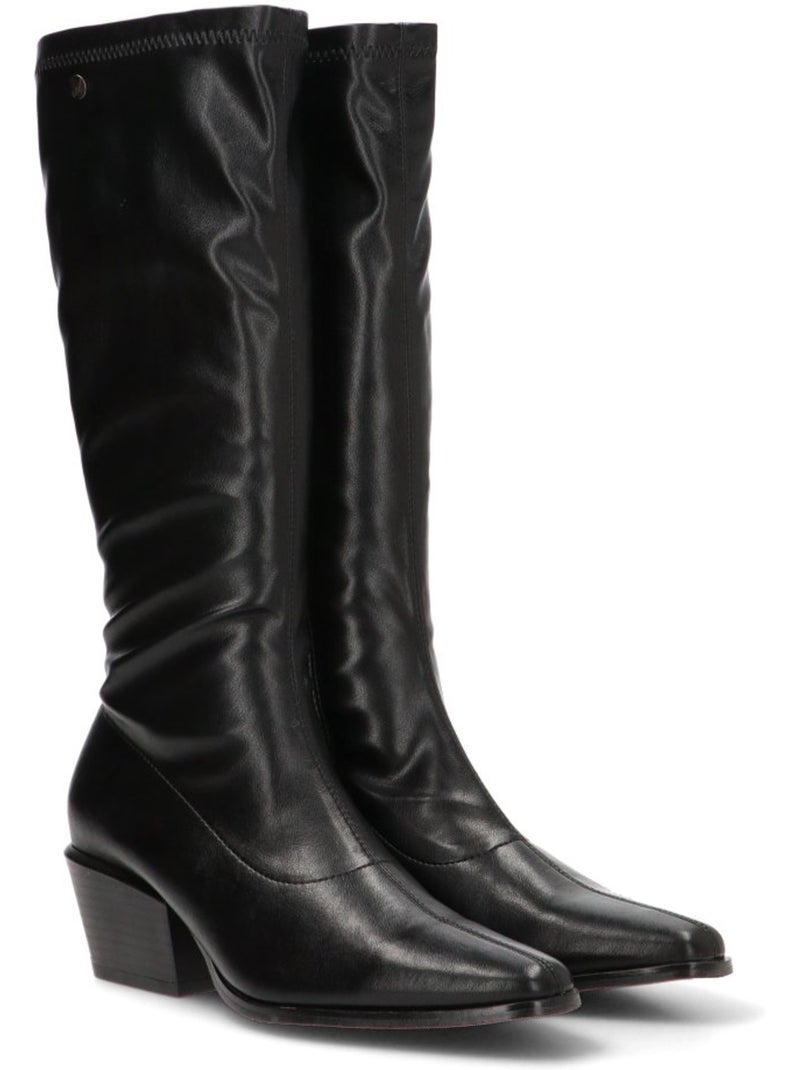 Bota campero mujer tacón medio - isteria Negro - Kiabi