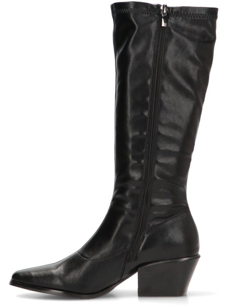 Bota campero mujer tacón medio - isteria Negro - Kiabi