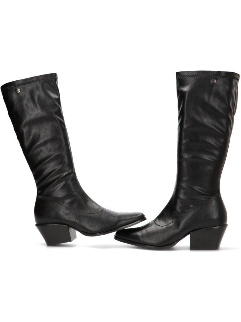 Bota campero mujer tacón medio - isteria Negro - Kiabi