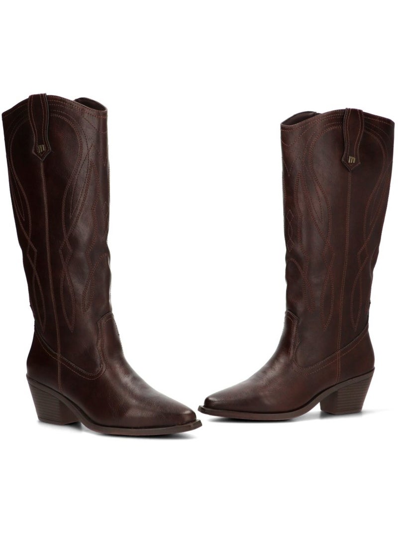 Bota campero mujer tacón medio - mustang Marrón - Kiabi