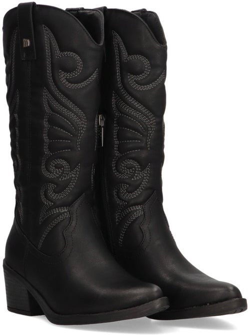 Bota campero mujer tacón medio - mustang - Kiabi Bota campero mujer tacón medio - mustang - Kiabi