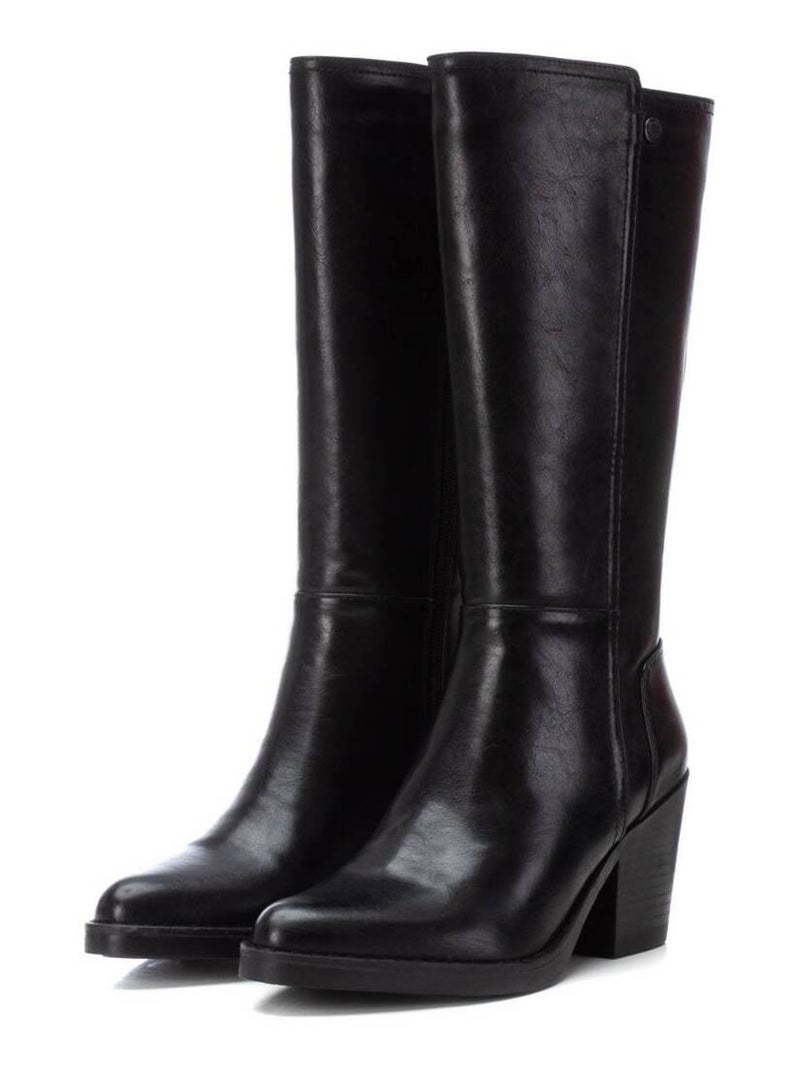 Bota campero mujer tacón medio - refresh Negro - Kiabi
