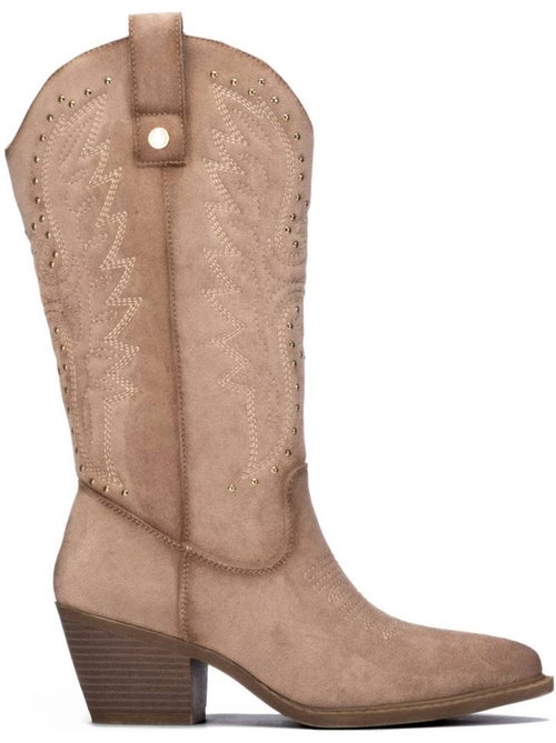 Bota campero mujer tacón medio - xti - Kiabi Bota campero mujer tacón medio - xti - Kiabi