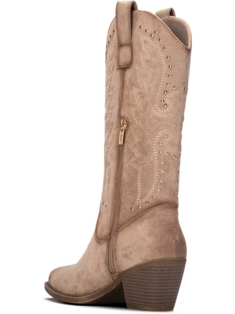 Bota campero mujer tacón medio - xti Beige - Kiabi