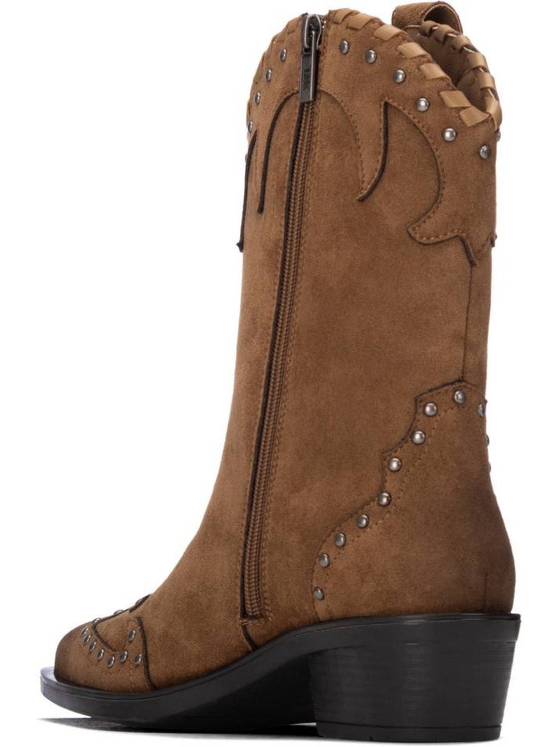 Bota campero mujer tacón medio - xti Camel - Kiabi