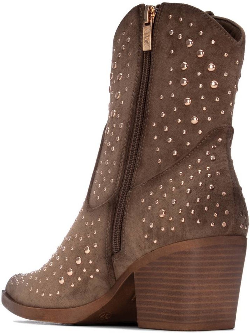 Bota campero mujer tacón medio - xti Taupe - Kiabi