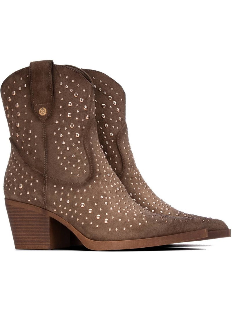 Bota campero mujer tacón medio - xti Taupe - Kiabi