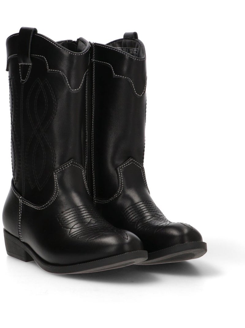 Bota Campero Niña Suela Plana - Etika Negro - Kiabi