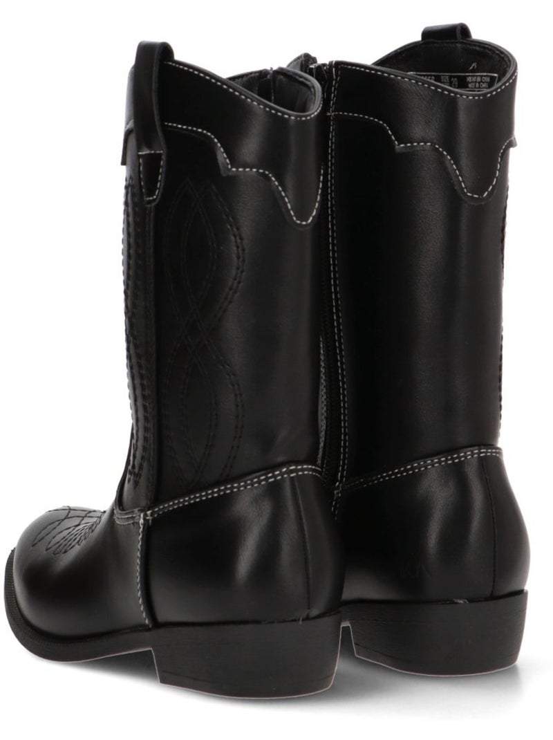 Bota Campero Niña Suela Plana - Etika Negro - Kiabi