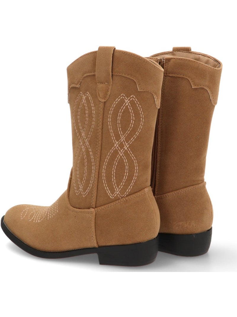 Bota Campero Niña Suela Plana - Etika Taupe - Kiabi