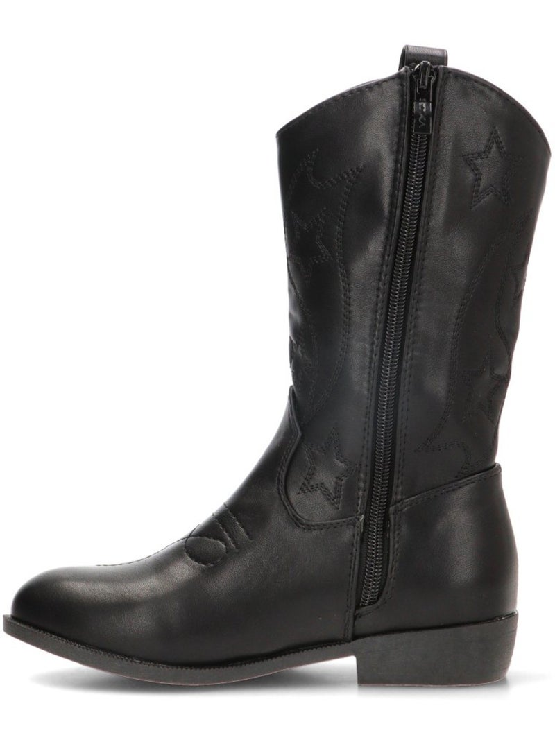 Bota campero niña tacón medio - etika Negro - Kiabi