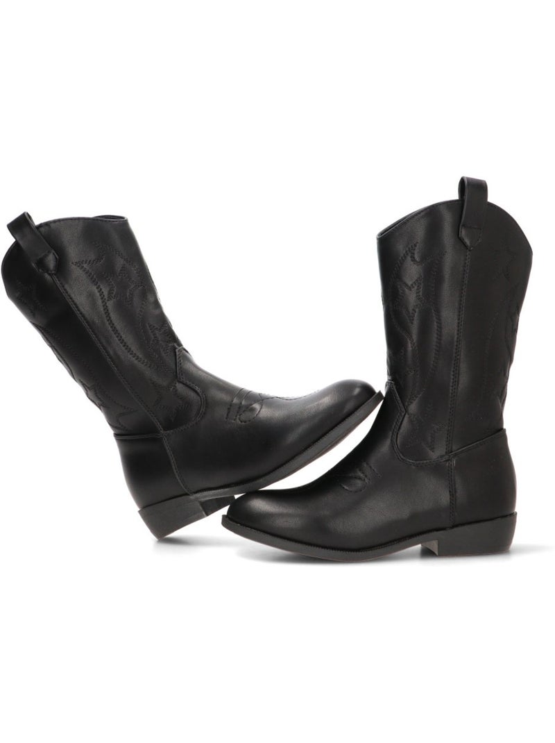 Bota campero niña tacón medio - etika Negro - Kiabi