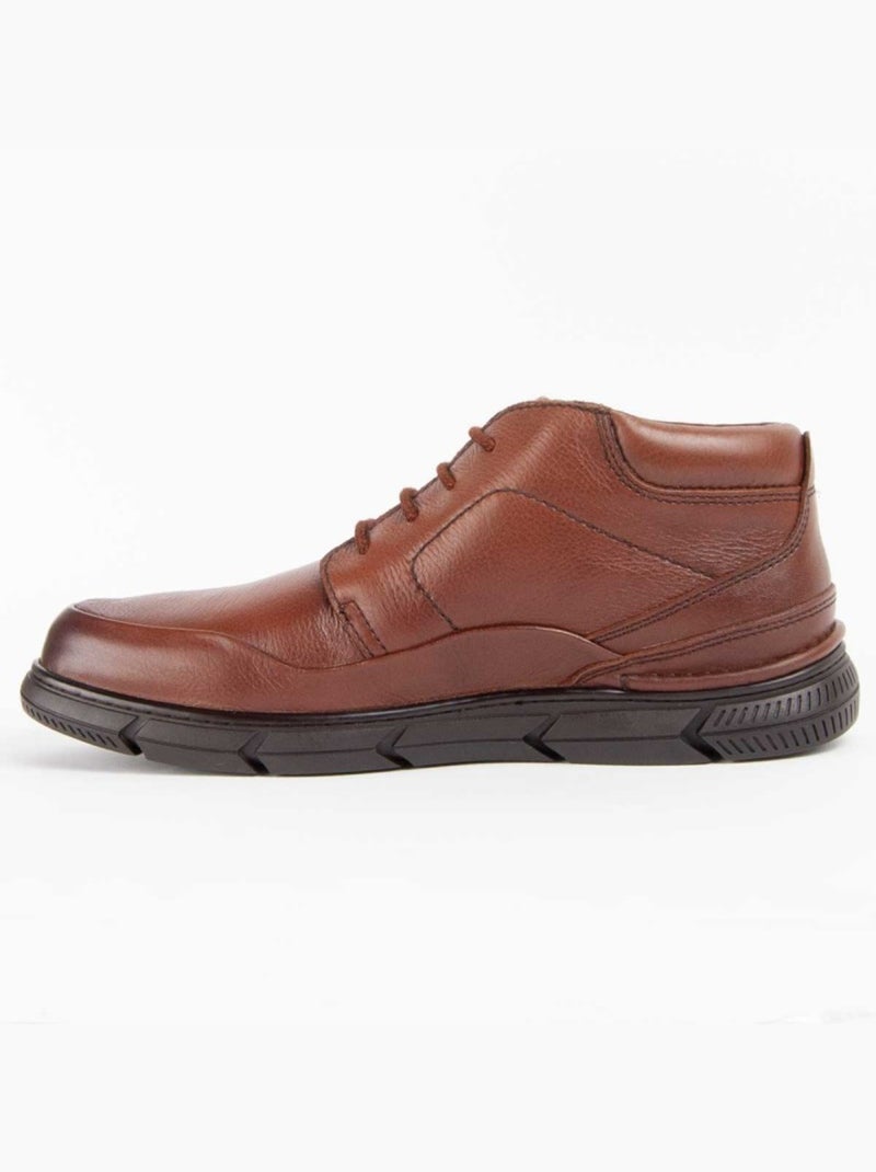Bota Casual Cuero Purapiel Marrón - Kiabi