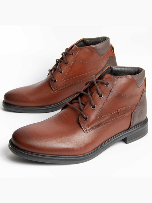Bota Casual Cuero Purapiel - Kiabi