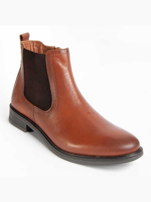 Bota Casual Cuero Purapiel - Kiabi
