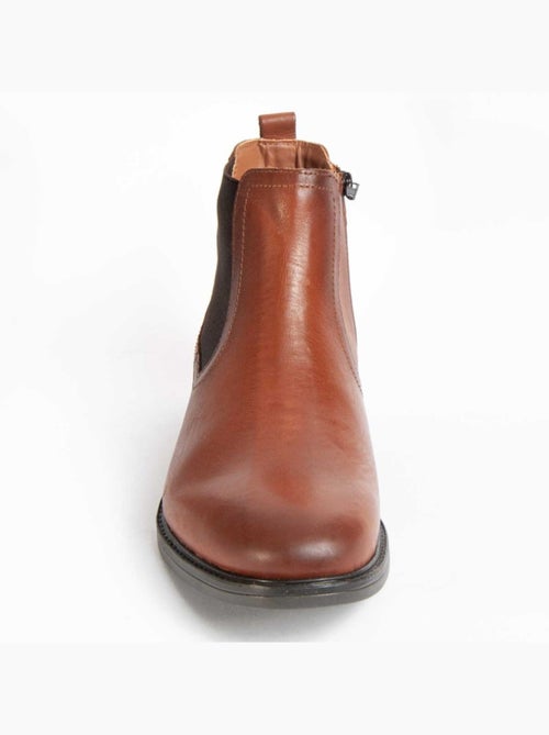 Bota Casual Cuero Purapiel - Kiabi