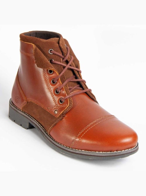 Bota Casual Cuero Purapiel - Kiabi
