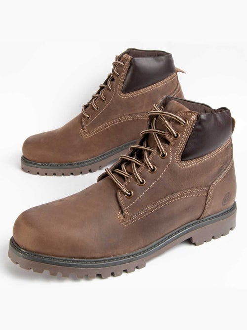 Bota Casual Cuero Purapiel - Kiabi