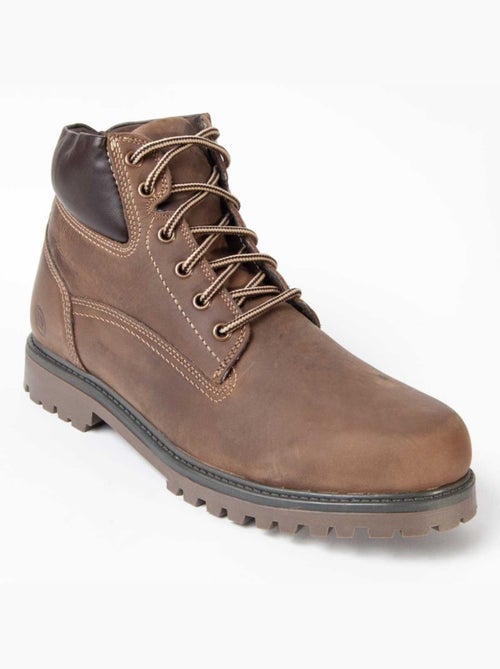 Bota Casual Cuero Purapiel - Kiabi