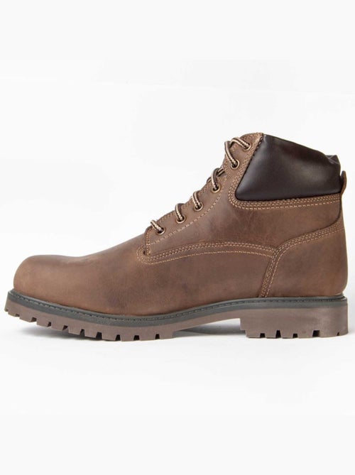 Bota Casual Cuero Purapiel - Kiabi