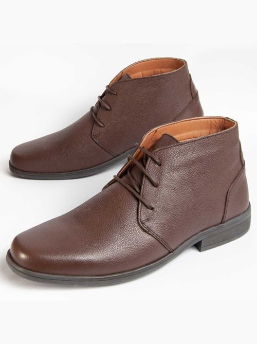 Bota Casual Cuero Purapiel - Kiabi