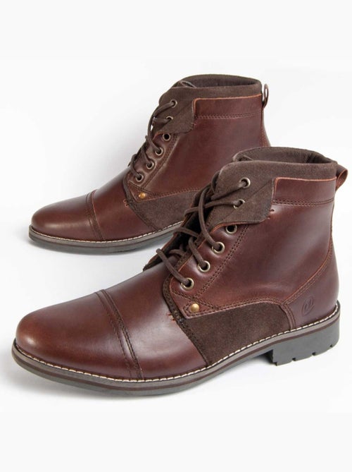 Bota Casual Cuero Purapiel - Kiabi