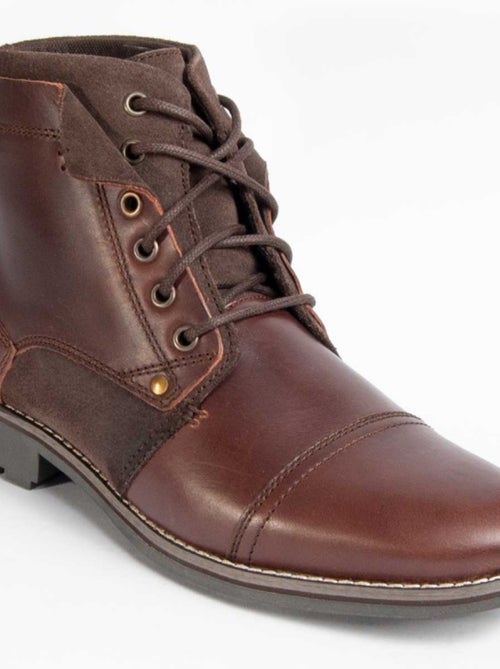 Bota Casual Cuero Purapiel - Kiabi