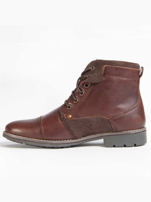 Bota Casual Cuero Purapiel - Kiabi