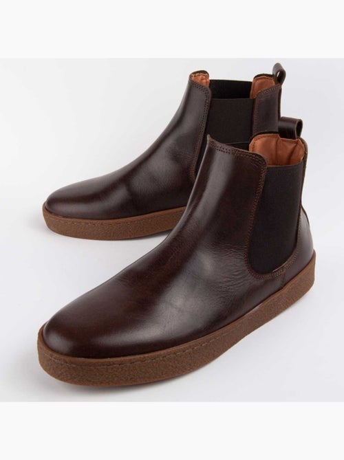 Bota Casual Cuero Purapiel - Kiabi