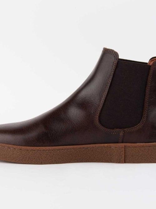 Bota Casual Cuero Purapiel - Kiabi
