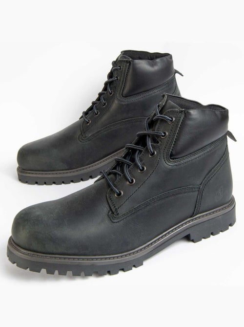 Bota Casual Cuero Purapiel - Kiabi