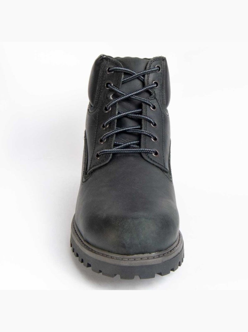 Bota Casual Cuero Purapiel Marrón - Kiabi