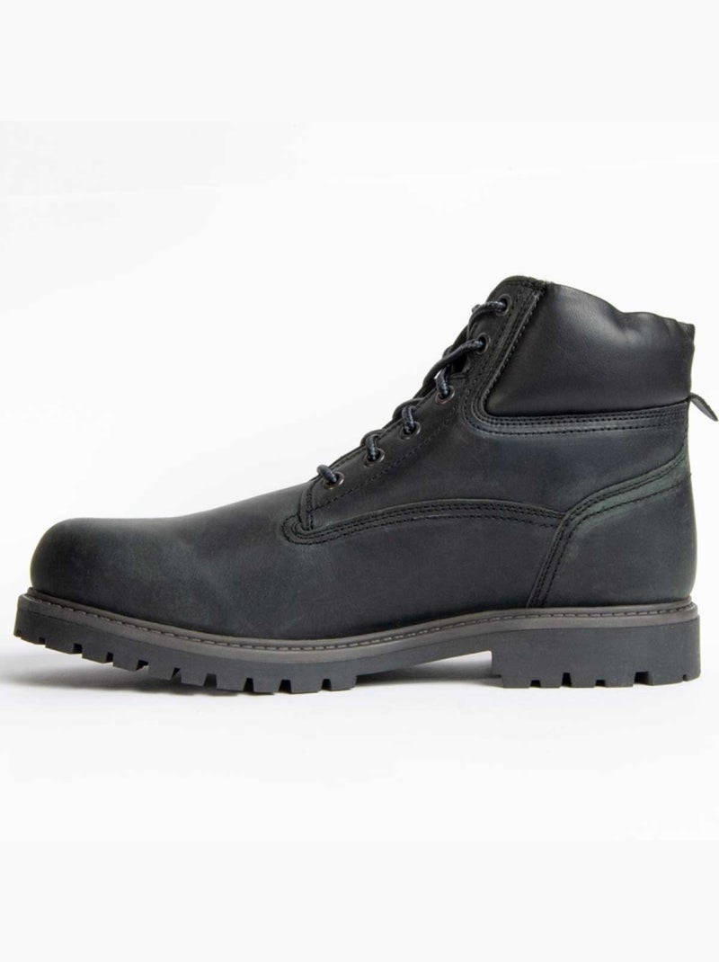 Bota Casual Cuero Purapiel Marrón - Kiabi