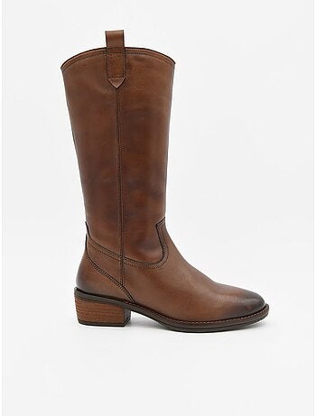 Bota Casual Cuero Purapiel