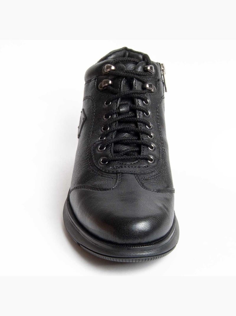 Bota Casual Cuero Purapiel Negro - Kiabi