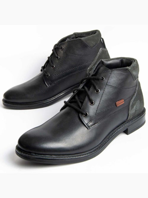 Bota Casual Cuero Purapiel - Kiabi