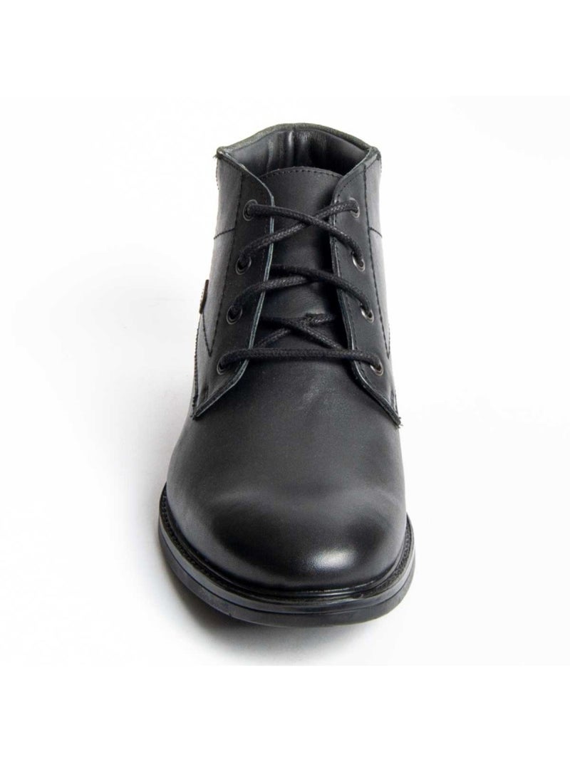 Bota Casual Cuero Purapiel Negro - Kiabi