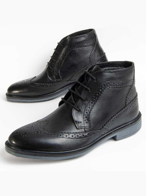 Bota Casual Cuero Purapiel - Kiabi