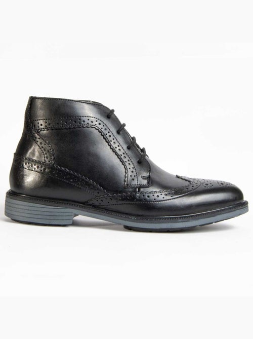 Bota Casual Cuero Purapiel - Kiabi