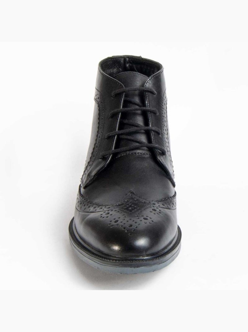 Bota Casual Cuero Purapiel Negro - Kiabi