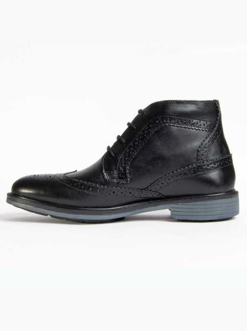 Bota Casual Cuero Purapiel - Kiabi