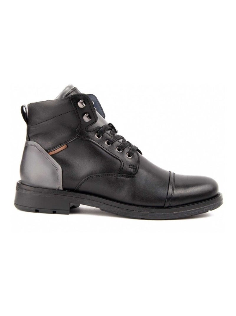 Bota Casual Cuero Purapiel Negro - Kiabi