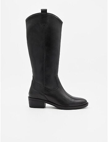 Bota casual cuero purapiel
