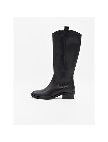 Bota casual cuero purapiel