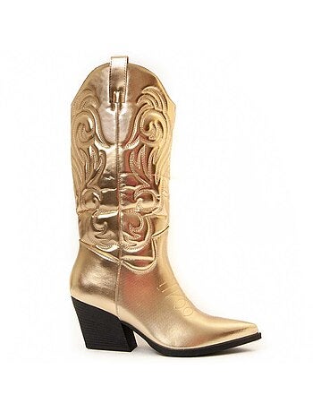 Bota Cowboy De Tacón Para Mujer. Montevita Bottavita