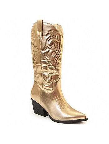 Bota Cowboy De Tacón Para Mujer. Montevita Bottavita