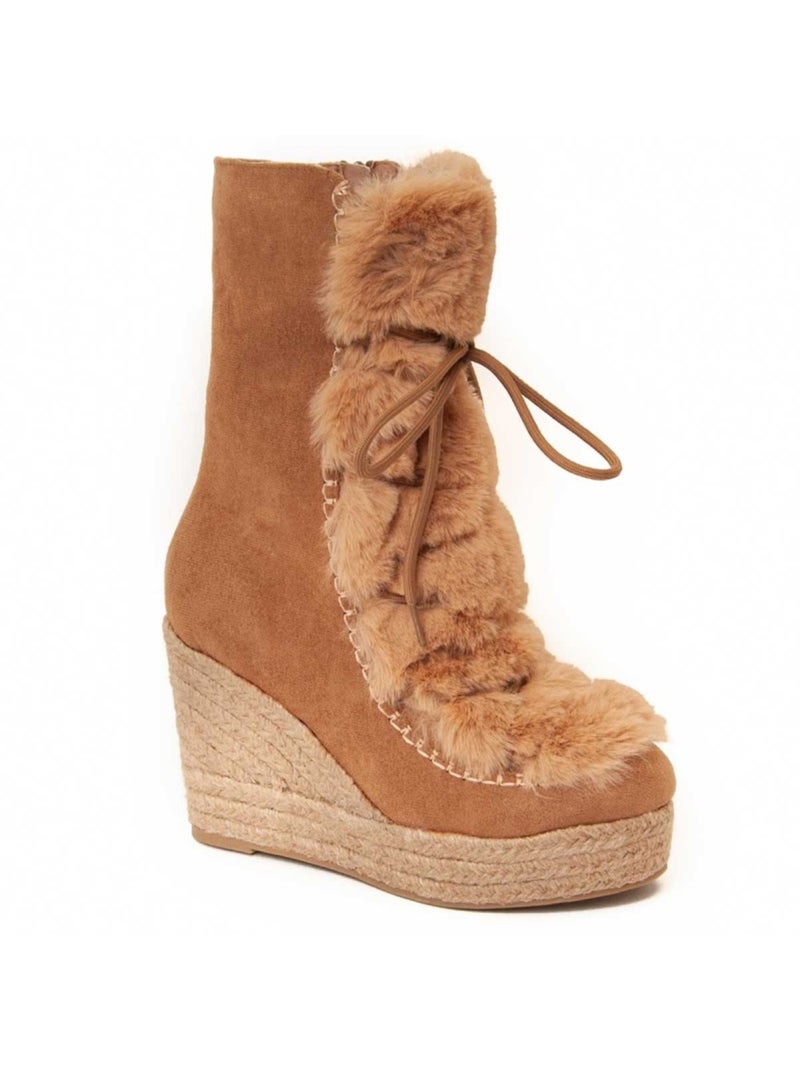 Bota Cuña Sintetico Montevita Marrón - Kiabi
