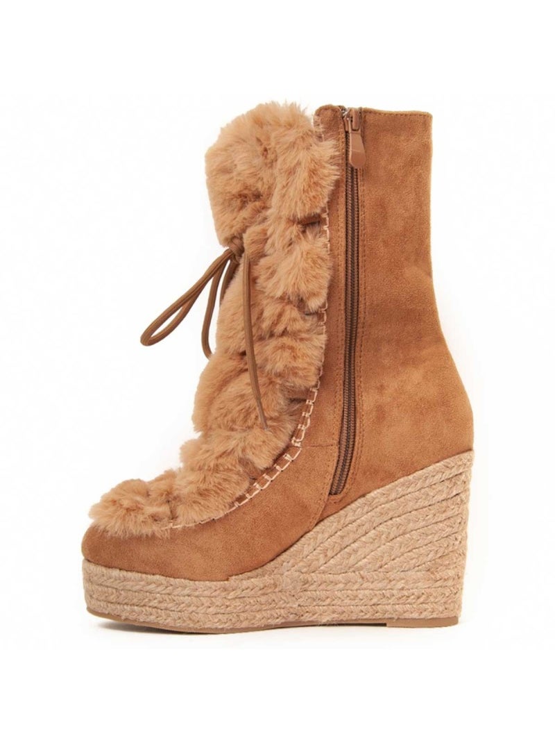 Bota Cuña Sintetico Montevita Marrón - Kiabi